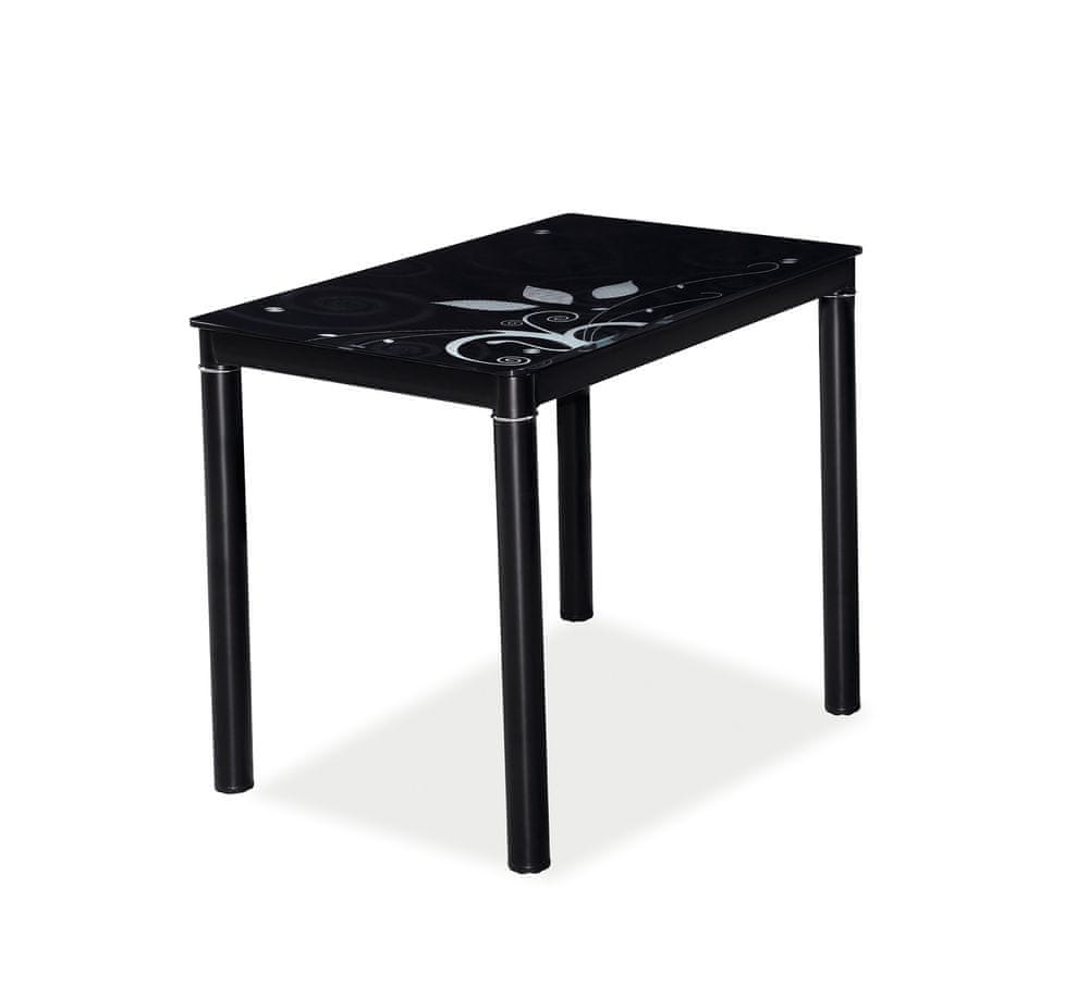 MôjNábytok Signal Jedálenský stôl Damar 80x60 Farba: Čierna